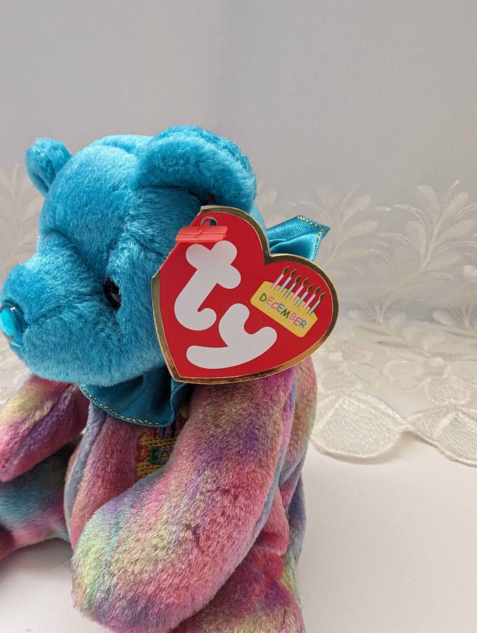 Ty Beanie Baby - December The Birthday Clown Bear (6in) - Vintage Beanies Canada