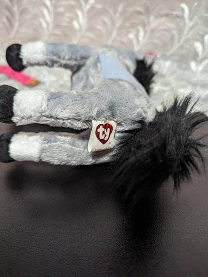 Ty Beanie Baby - Derby 133 The Gray Race Horse From The Kentucky Derby - Near Mint (7in) - Vintage Beanies Canada