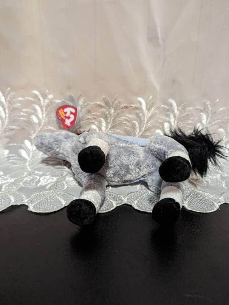 Ty Beanie Baby - Derby 133 The Gray Race Horse From The Kentucky Derby - Near Mint (7in) - Vintage Beanies Canada
