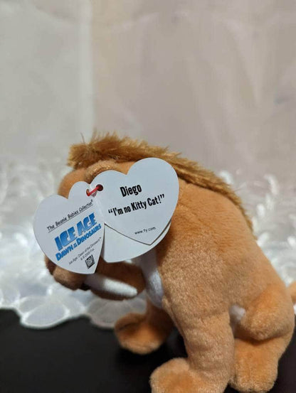 Ty Beanie Baby - Diego The Saber Tooth Tiger From Ice Age *Rare* (6in) - Vintage Beanies Canada