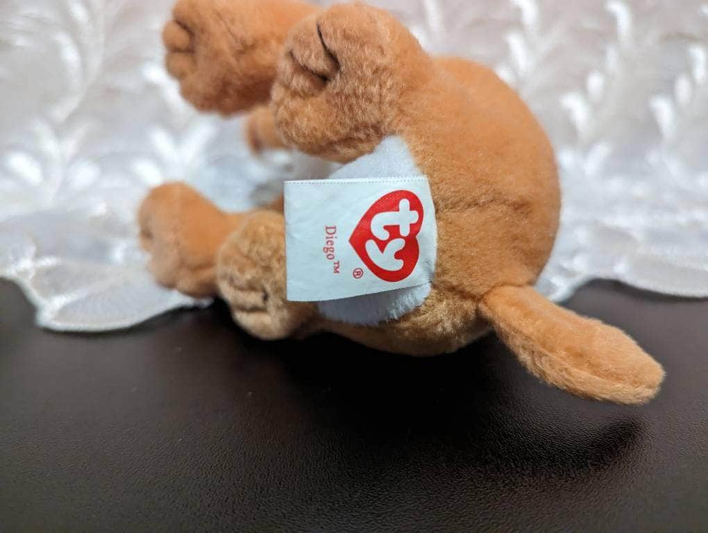 Ty Beanie Baby - Diego The Saber Tooth Tiger From Ice Age *Rare* (6in) - Vintage Beanies Canada
