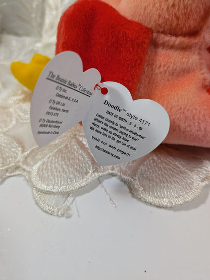 Ty Beanie Baby - Doodle The Rooster (6in) *Rare* - Vintage Beanies Canada