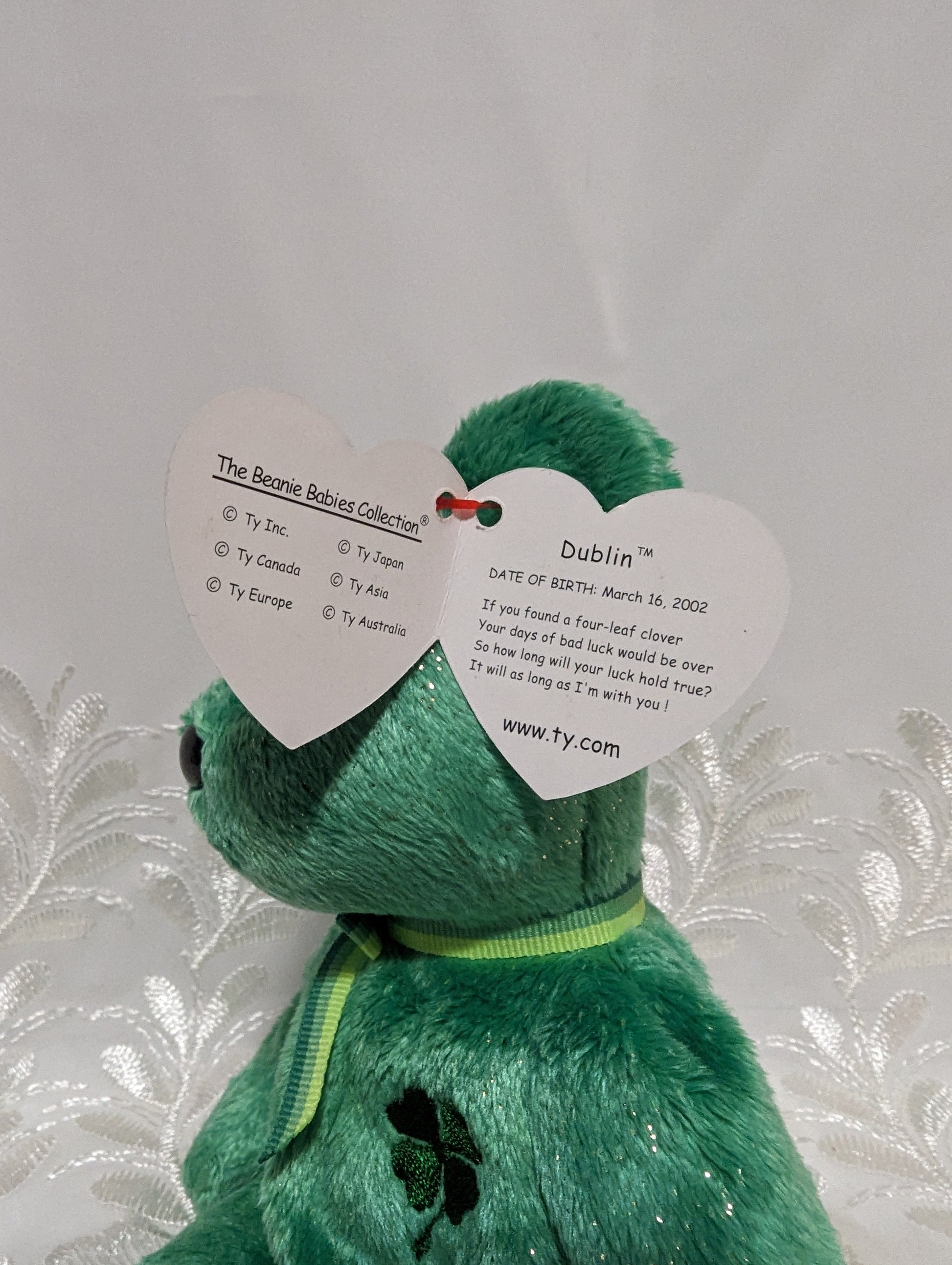 Ty Beanie Baby - Dublin The St Patrick's Day Bear (8.5in) - Vintage Beanies Canada