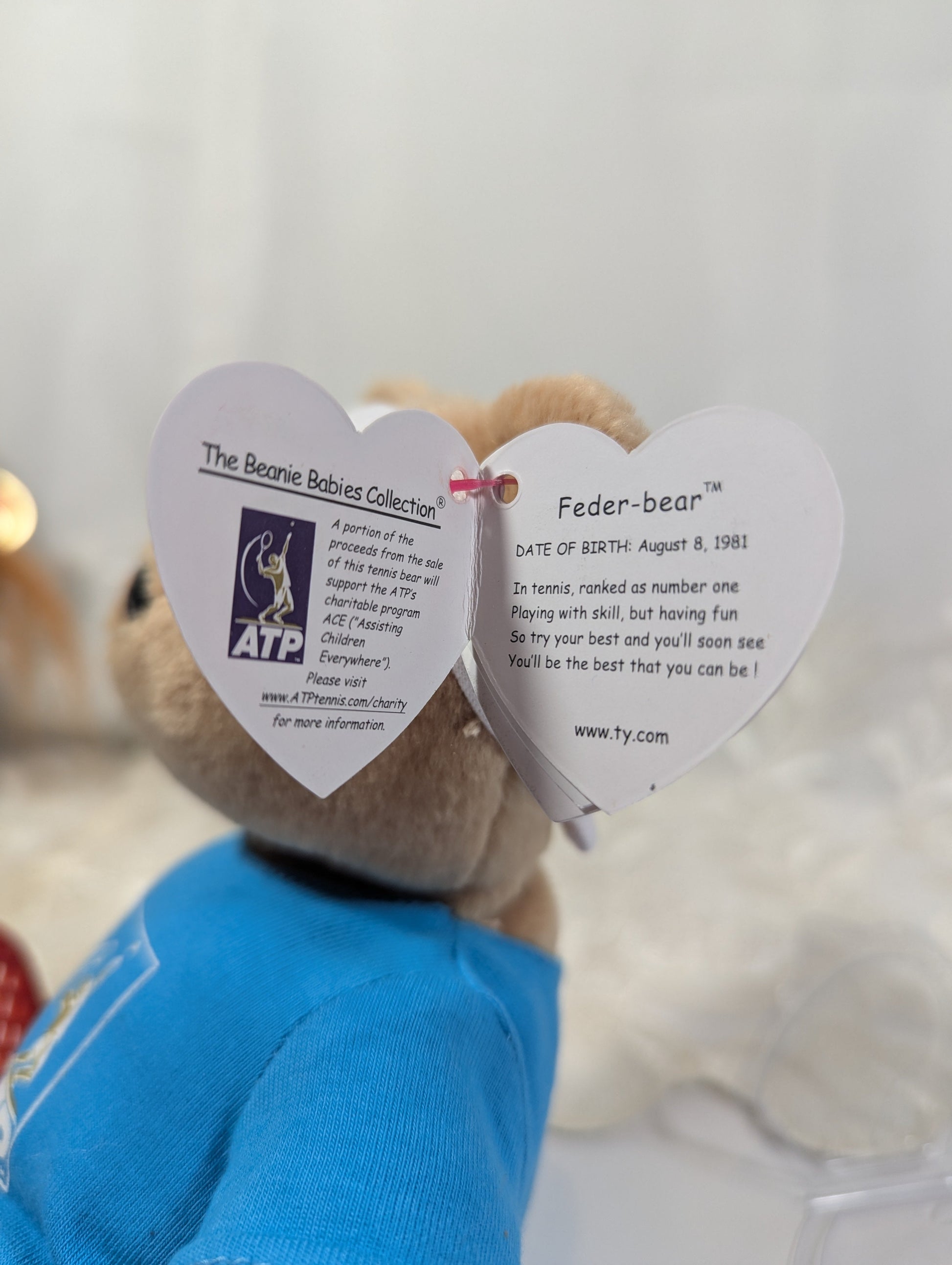 Ty Beanie Baby - Feder - bear The Roger Federer Tennis Bear (8.5in) - Vintage Beanies Canada