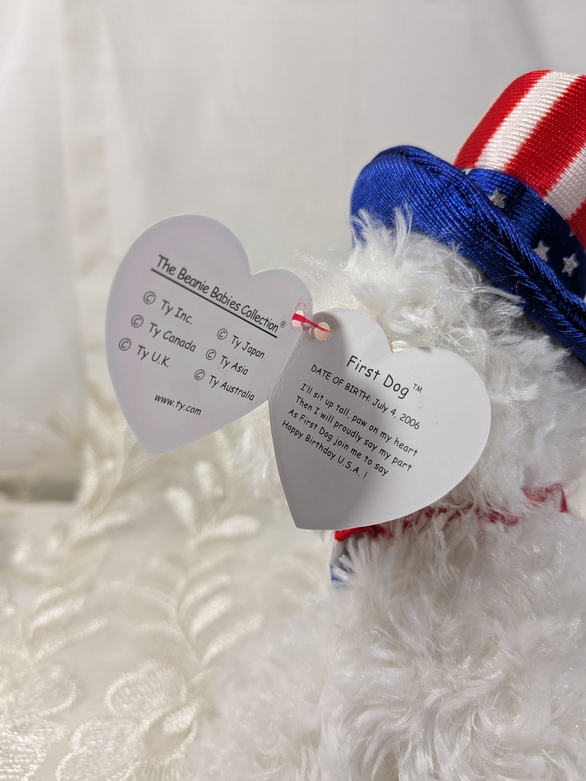 Ty Beanie Baby - First Dog The American Dog (6in) - Vintage Beanies Canada