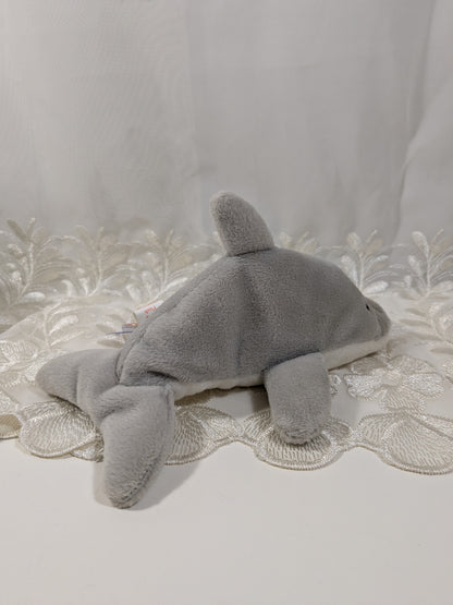 Ty Beanie Baby - Flash The Dolphin (7in) Non - mint Hang Tag - Vintage Beanies Canada