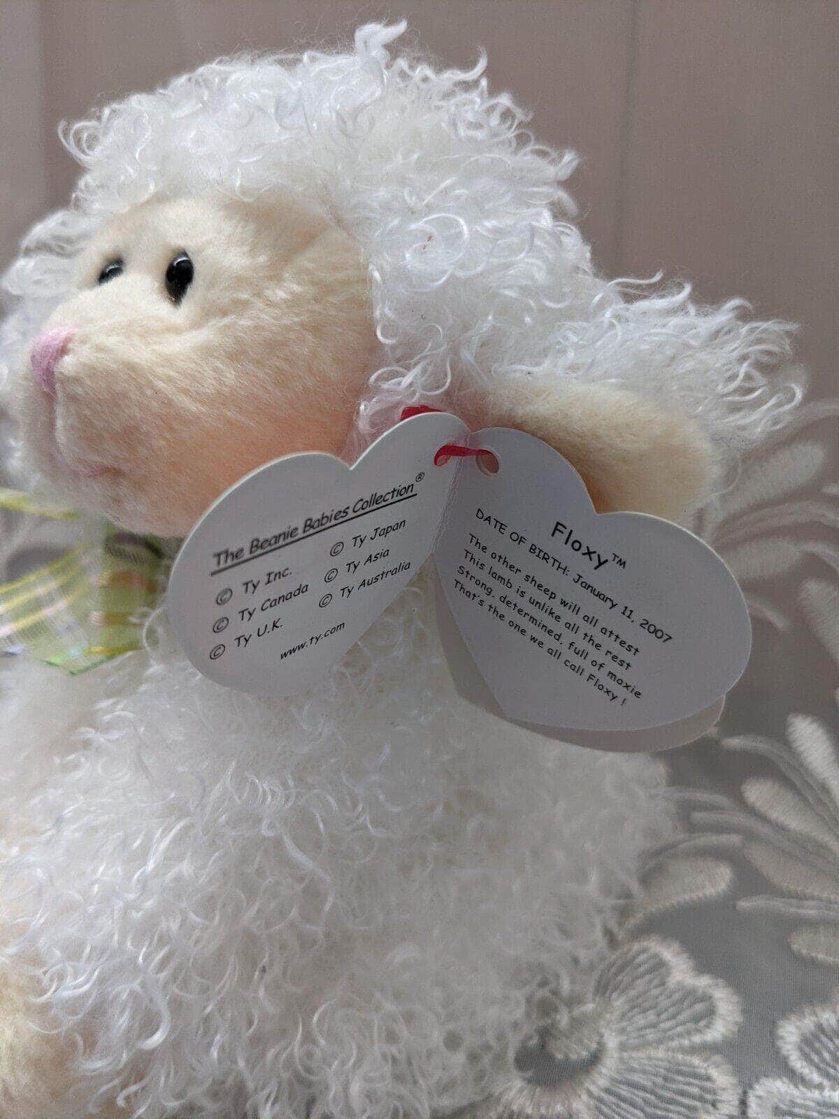 Ty Beanie Baby - Floxy The Sheep (6in) - Vintage Beanies Canada