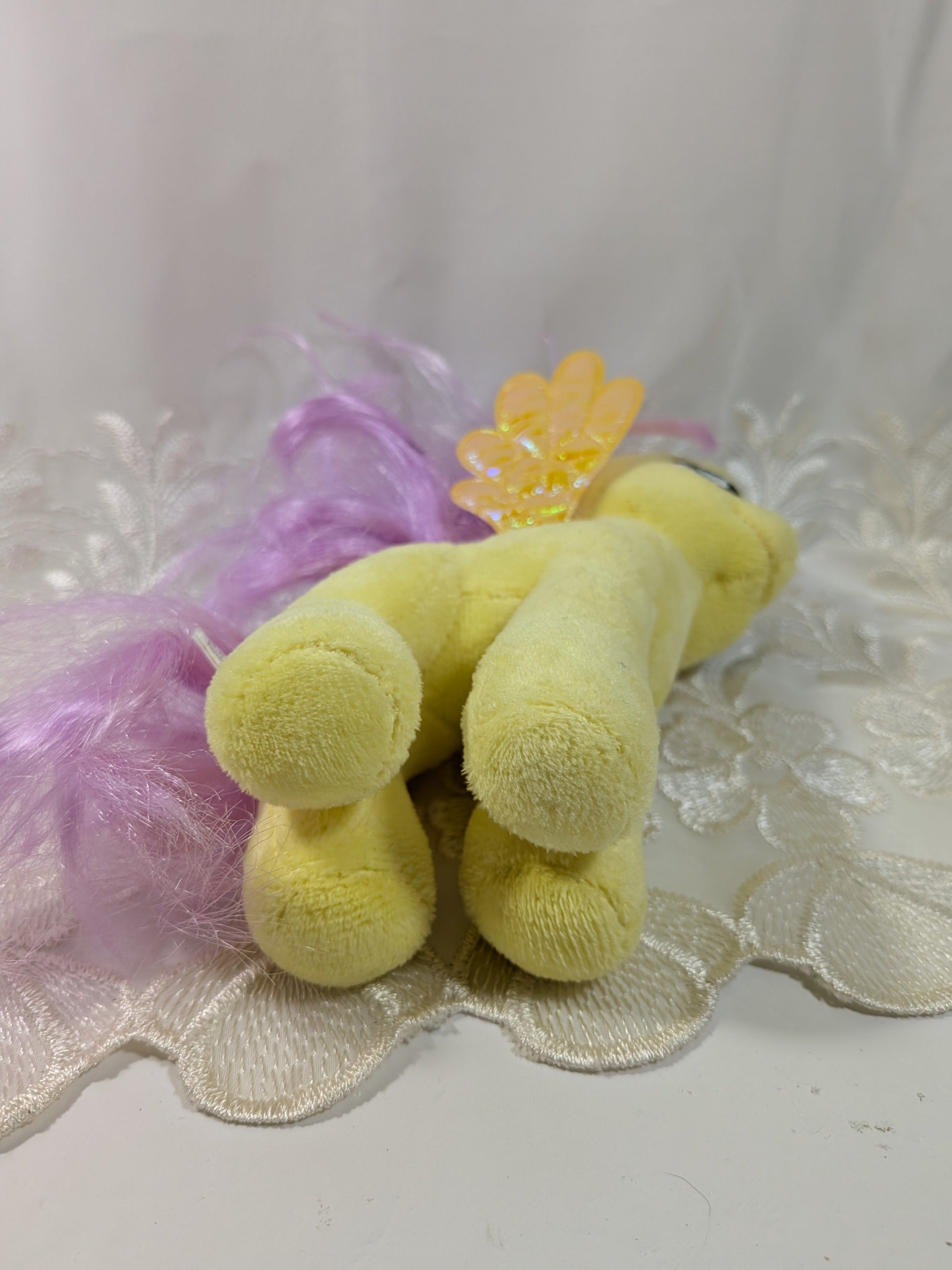 Ty Beanie Baby - Fluttershy the Yellow Pony from My Little Pony (7in) No Tag - Vintage Beanies Canada