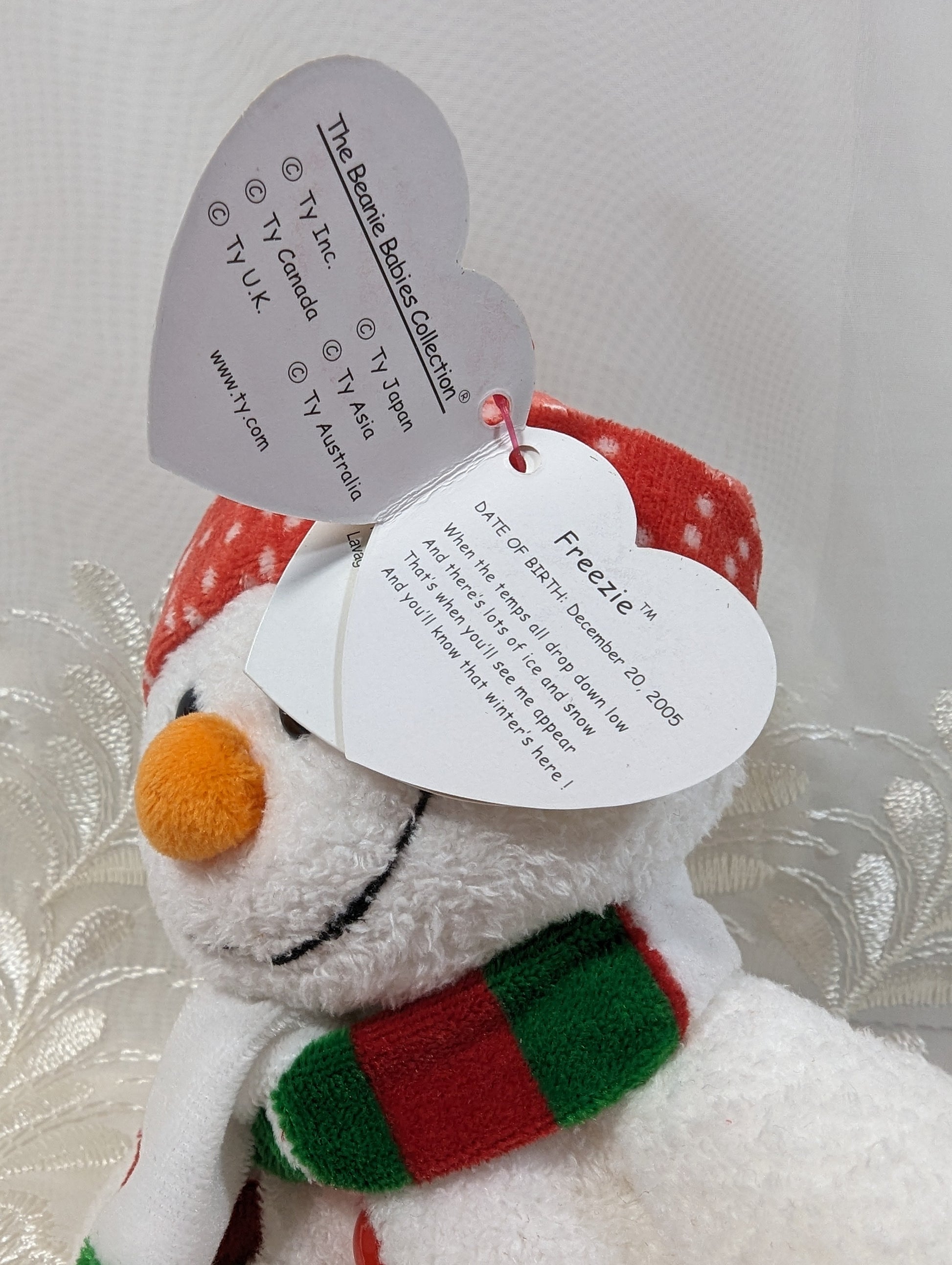Ty Beanie Baby - Freezie The Snowman (7in) Near Mint - Vintage Beanies Canada