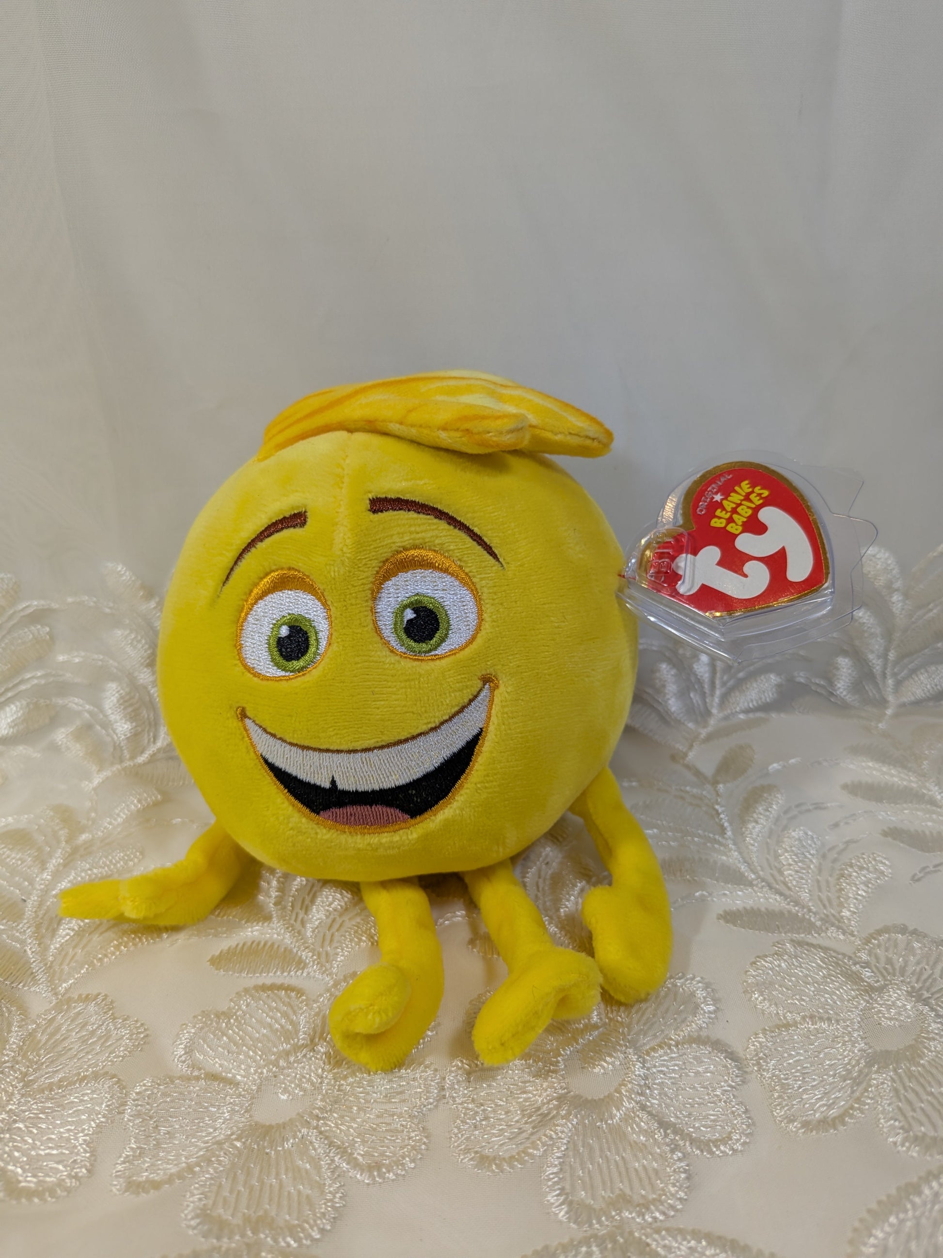 Ty Beanie Baby - Gene the Emoji from the Emoji movie (7in) - Vintage Beanies Canada