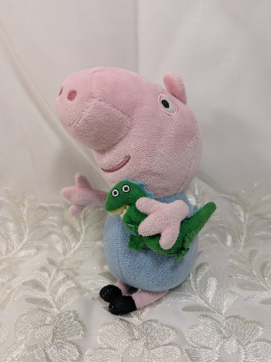 Ty Beanie Baby - George From Peppa Pig with green dinosaur (6 in) No hang tag - Vintage Beanies Canada