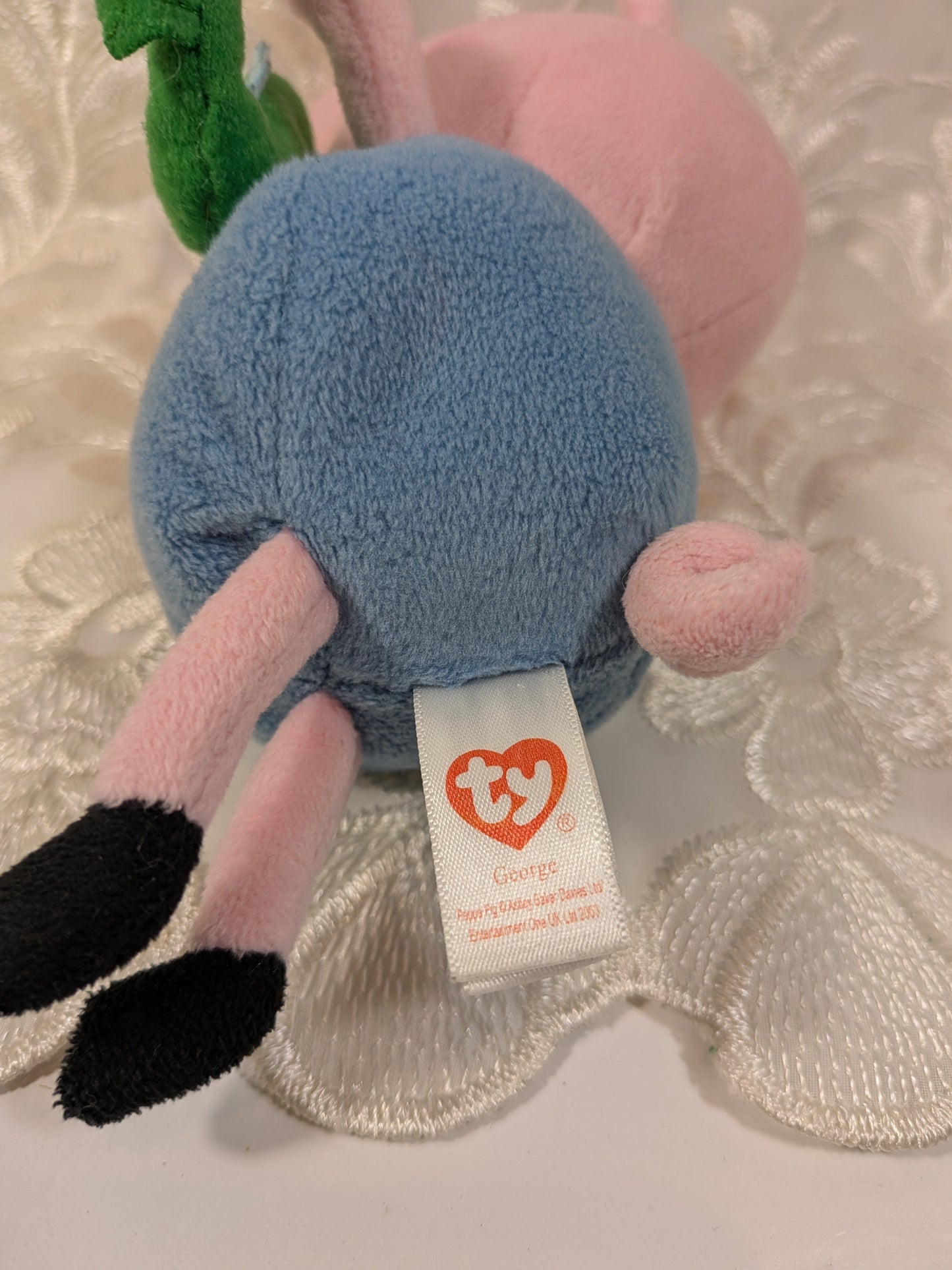 Ty Beanie Baby - George From Peppa Pig with green dinosaur (6 in) No hang tag - Vintage Beanies Canada