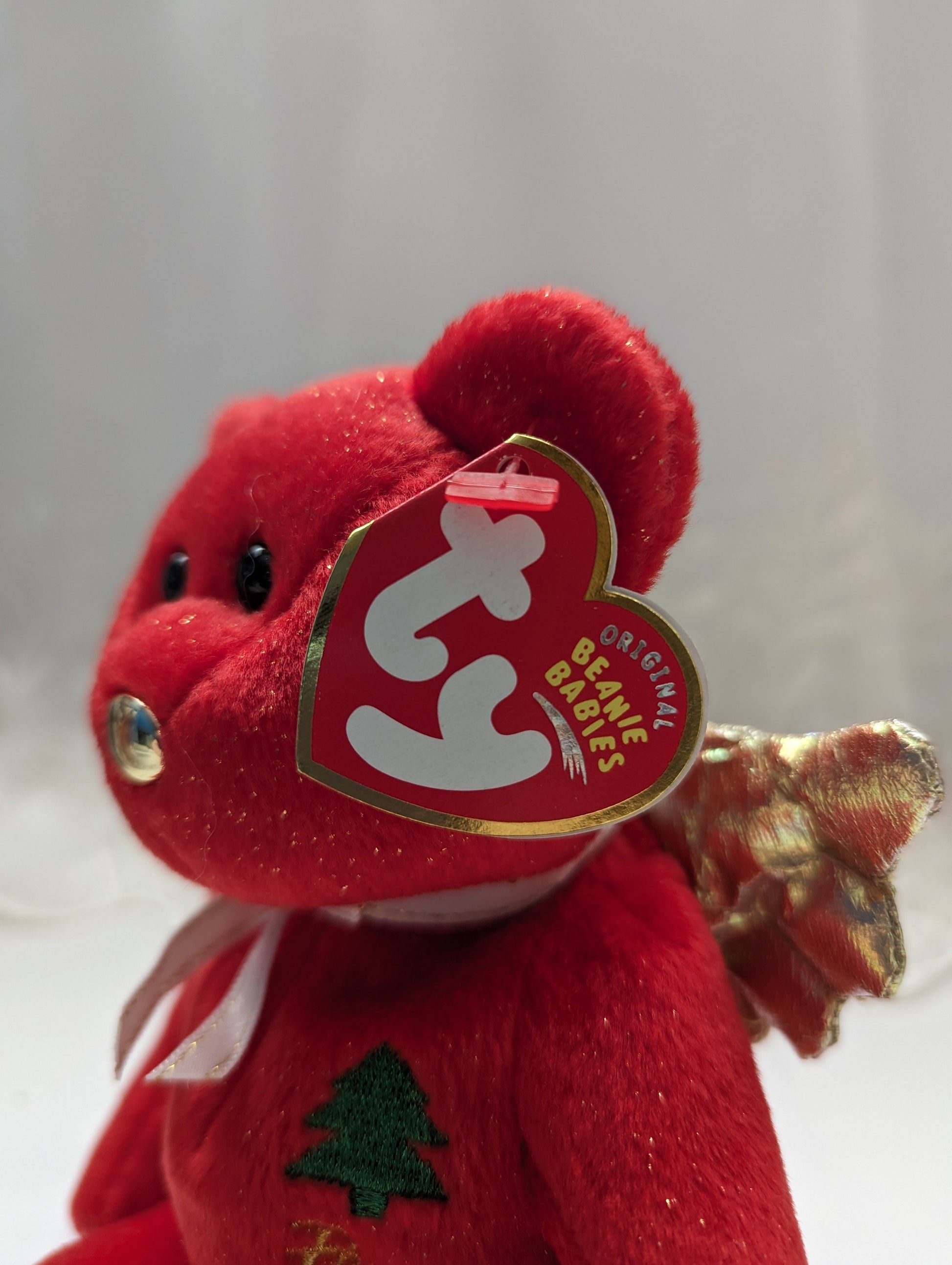 Ty Beanie Baby - Gift The Red Angel Bear (8.5in) Peace Version - Vintage Beanies Canada
