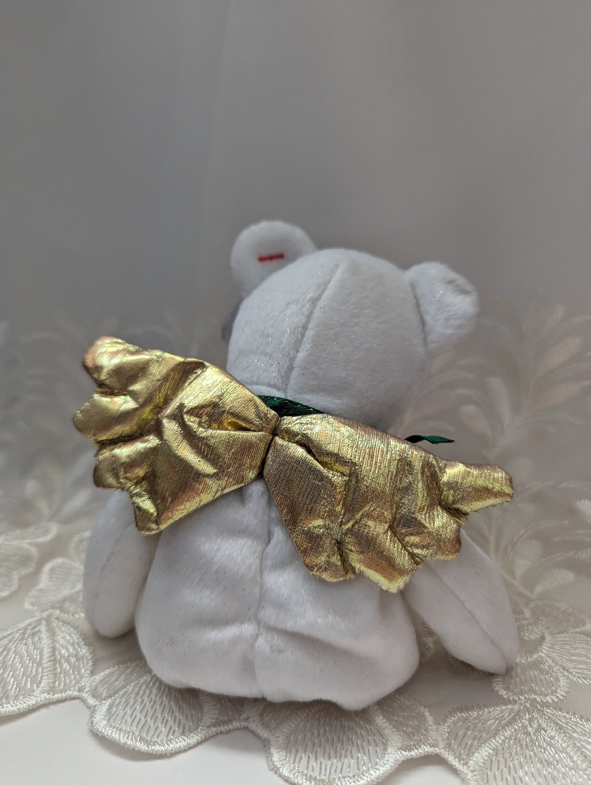 Ty Beanie Baby - Gift The White Angel Bear (8.5in) Love Version - Vintage Beanies Canada