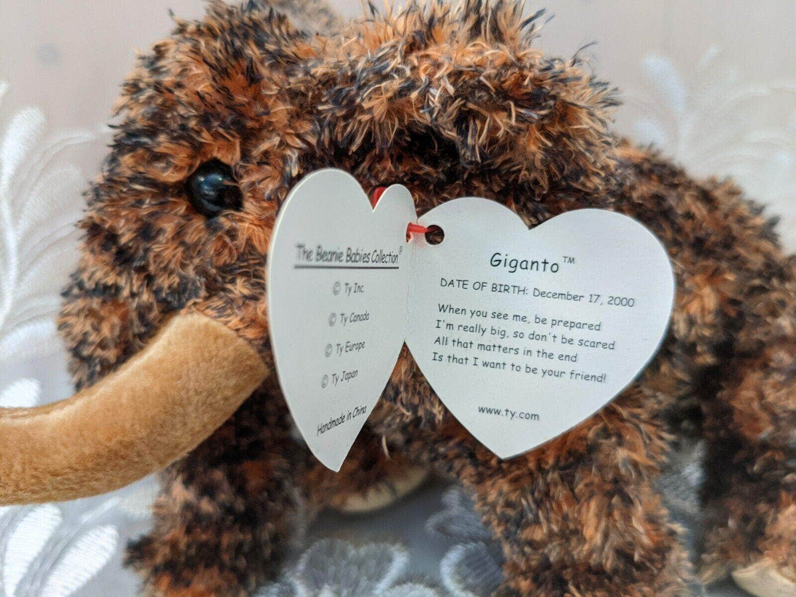 Ty Beanie Baby - Giganto the Woolly Mammoth (8.5in) - Vintage Beanies Canada