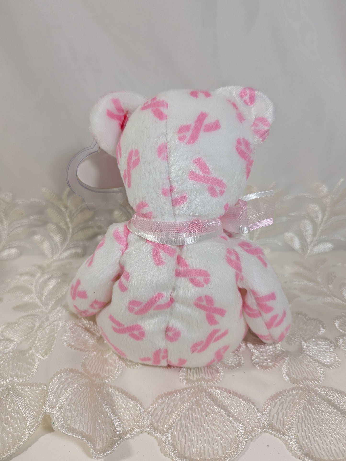 Ty Beanie Baby - Giving the Cancer Awareness Bear (8.5in) - Vintage Beanies Canada