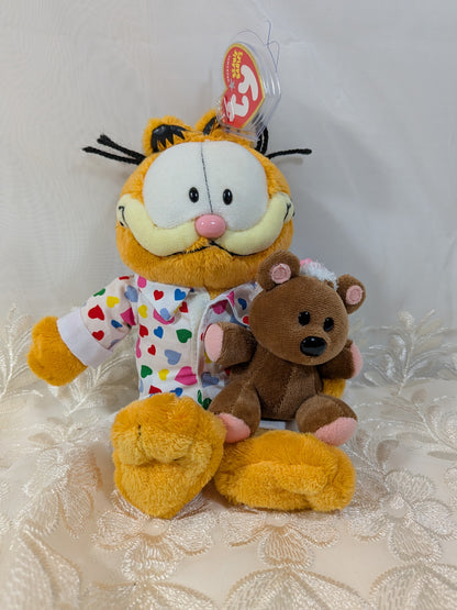 Ty Beanie Baby - Goodnight Garfield The Cat In Pajamas Holding Pooky The Bear (9in) - Vintage Beanies Canada