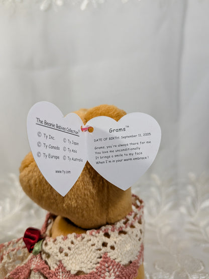 Ty Beanie Baby - Grams The Grandma Bear (8.5in) - Vintage Beanies Canada
