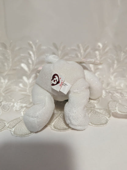 Ty Beanie Baby - Hark The White Angel Christmas Bear (7in) - Vintage Beanies Canada