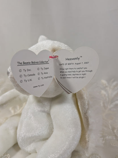 Ty Beanie Baby - Heavenly The Angel Bear (7in) - Vintage Beanies Canada