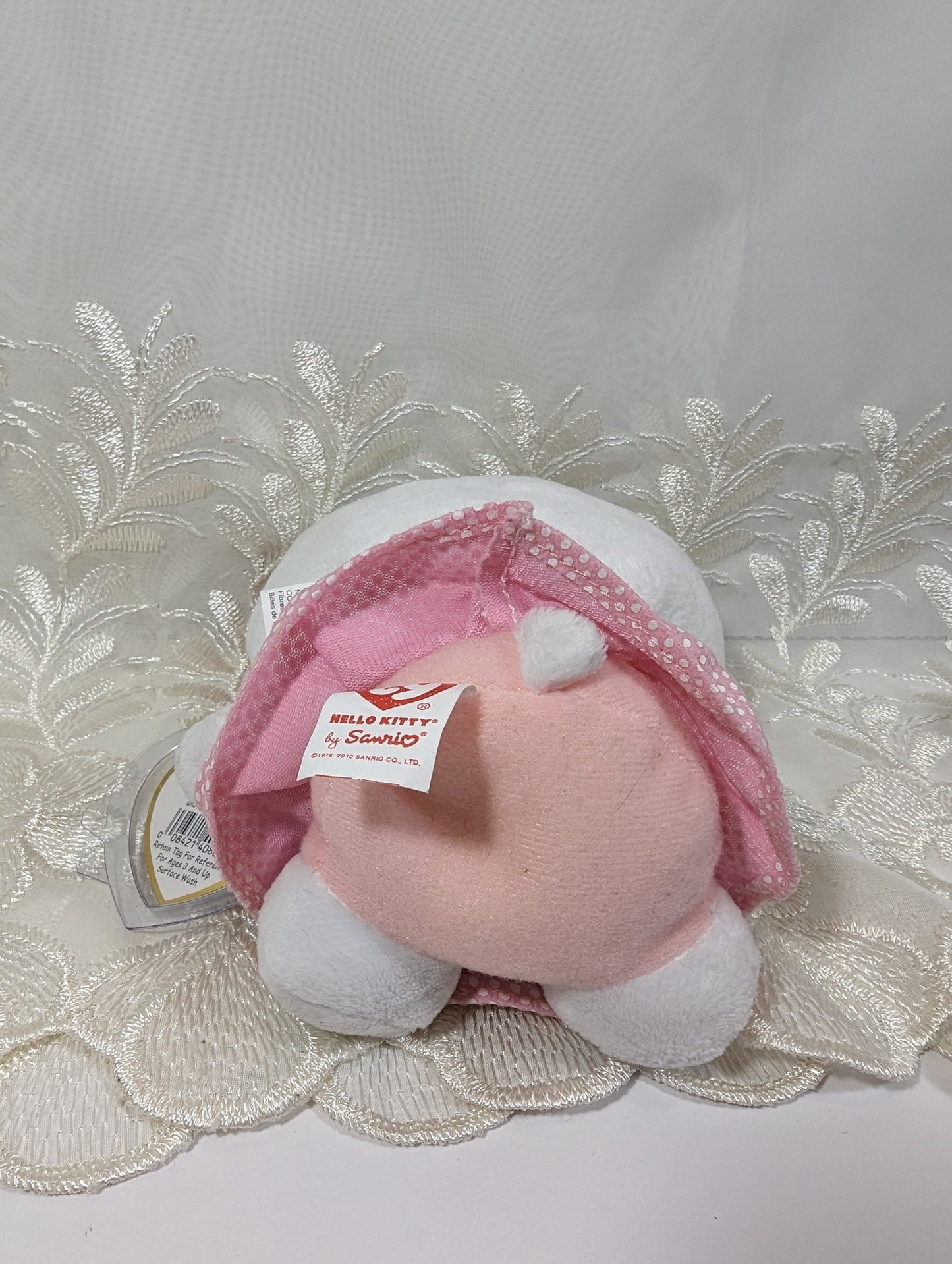 Ty Beanie Baby - Hello Kitty In Pink Dress Holding Teddy Bear (6in) Slightly Faded Tag - Vintage Beanies Canada