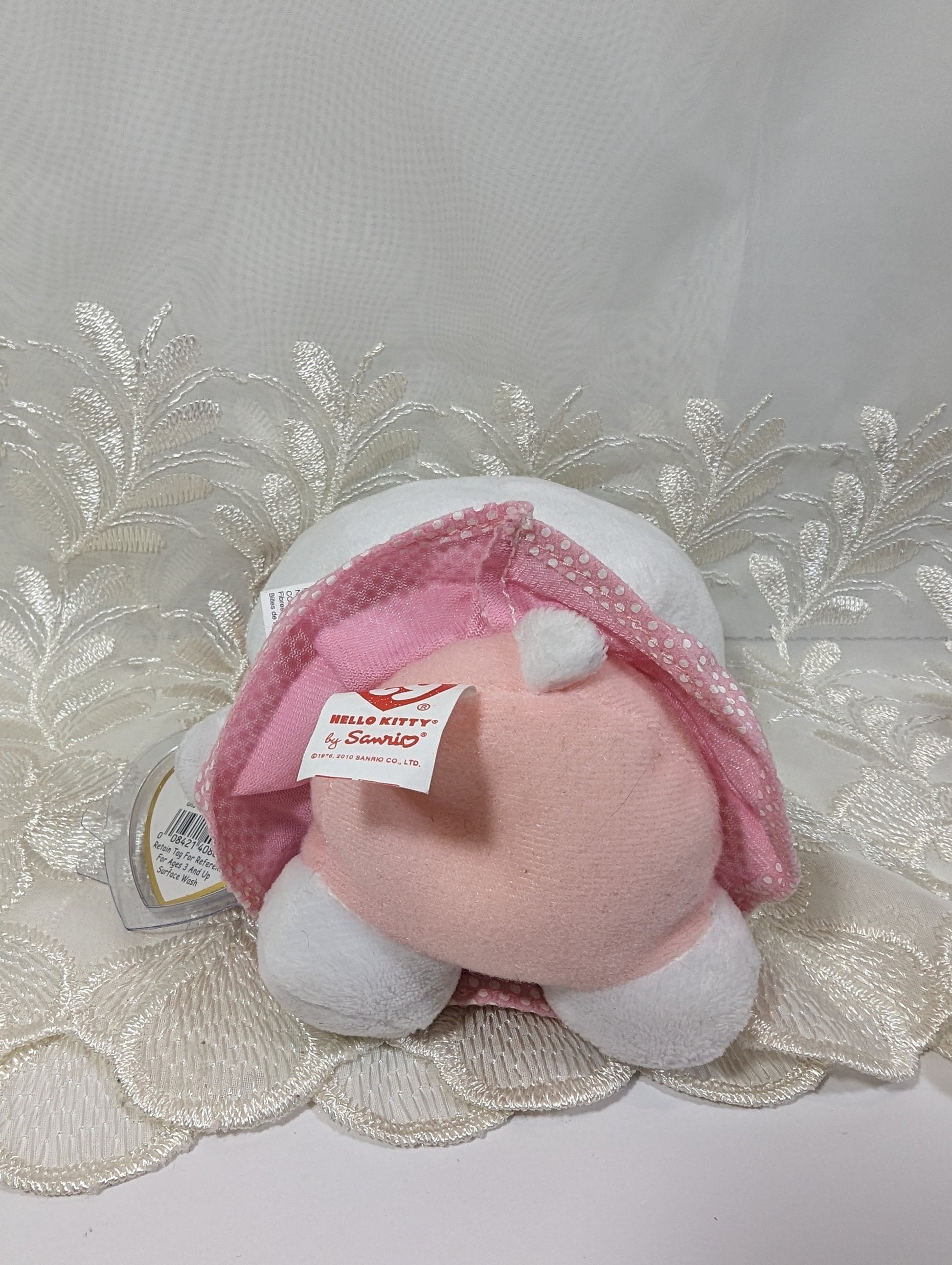 Ty Beanie Baby - Hello Kitty In Pink Dress Holding Teddy Bear (6in) Slightly Faded Tag - Vintage Beanies Canada