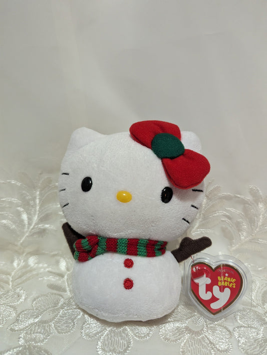 Ty Beanie Baby - Hello Kitty The Snowman (5.5 in) Creased Tag - Vintage Beanies Canada