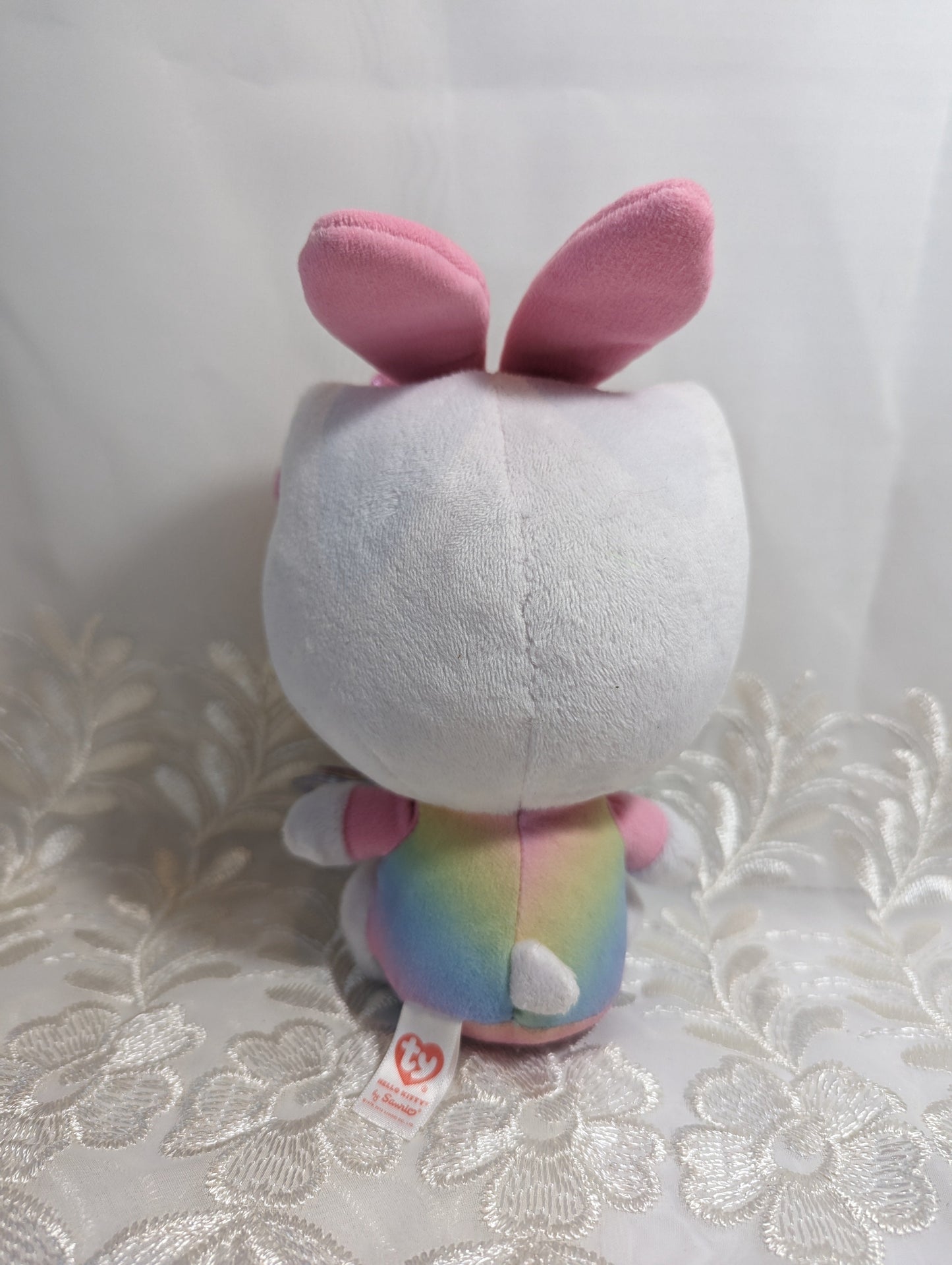 Ty Beanie Baby - Hello Kitty With Easter Bunny Ears And Rainbow Outfit (6in) - Vintage Beanies Canada