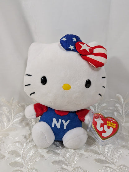 Ty Beanie Baby - Hello Kitty with New York Overalls (6 in) - Vintage Beanies Canada