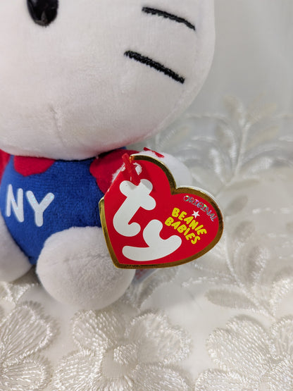 Ty Beanie Baby - Hello Kitty with New York Overalls (6 in) - Vintage Beanies Canada