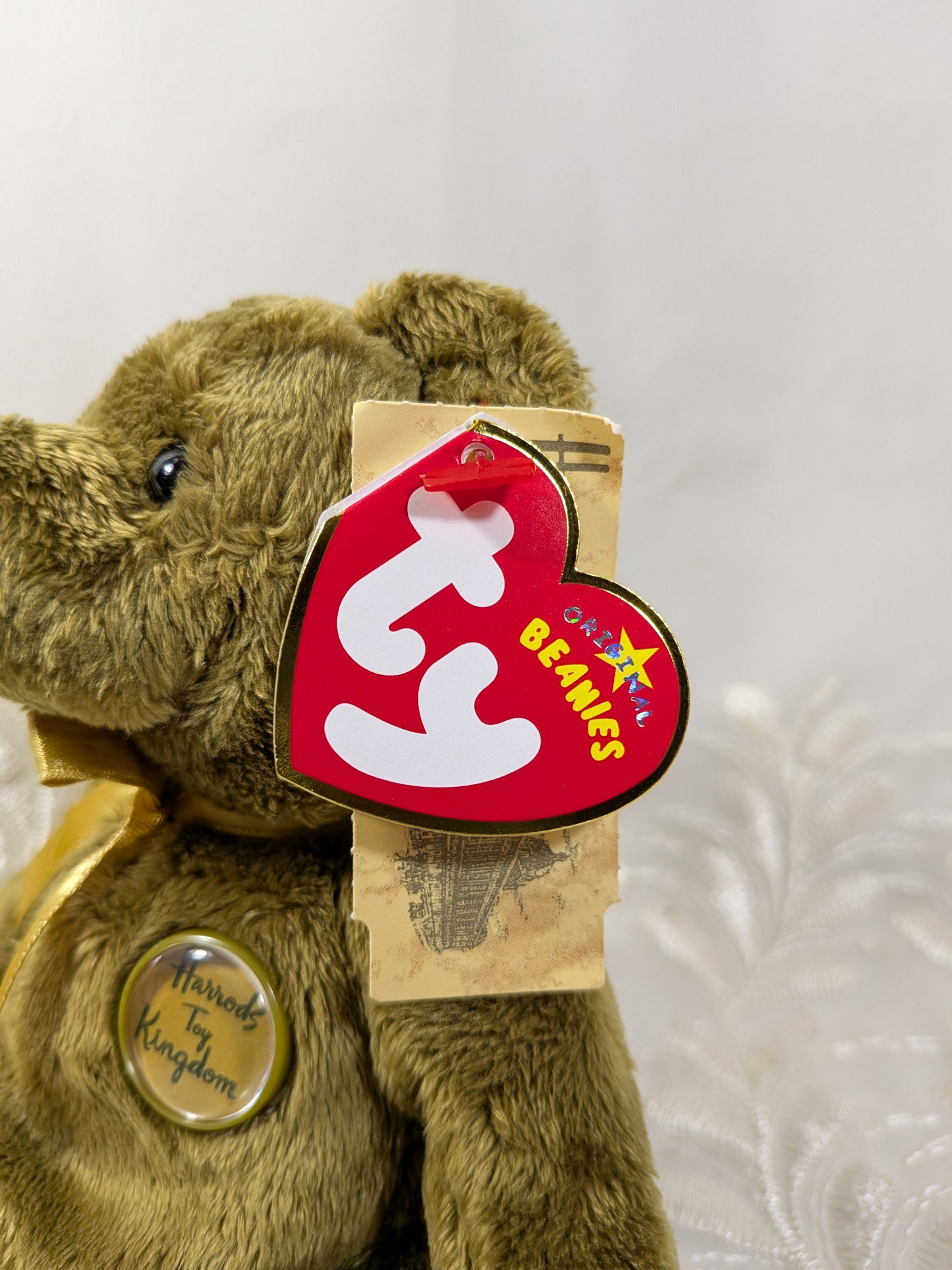 Ty Beanie Baby - Henry the bear (7in) Harrods Uk Exclusive *Rare* - Vintage Beanies Canada
