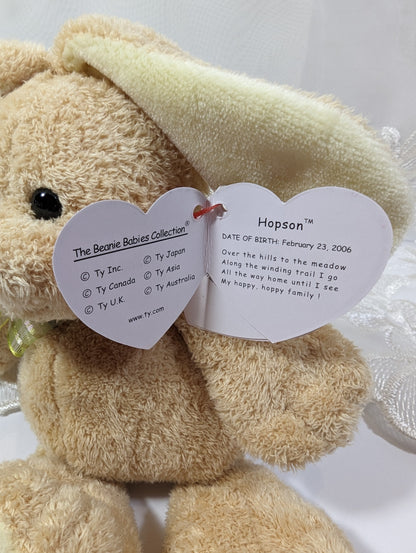 Ty Beanie Baby - Hopson the Bunny Rabbit (7in) - Vintage Beanies Canada