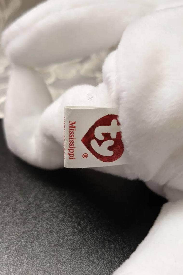 Ty Beanie Baby - I Love Mississippi The White Bear (8.5in) - Vintage Beanies Canada