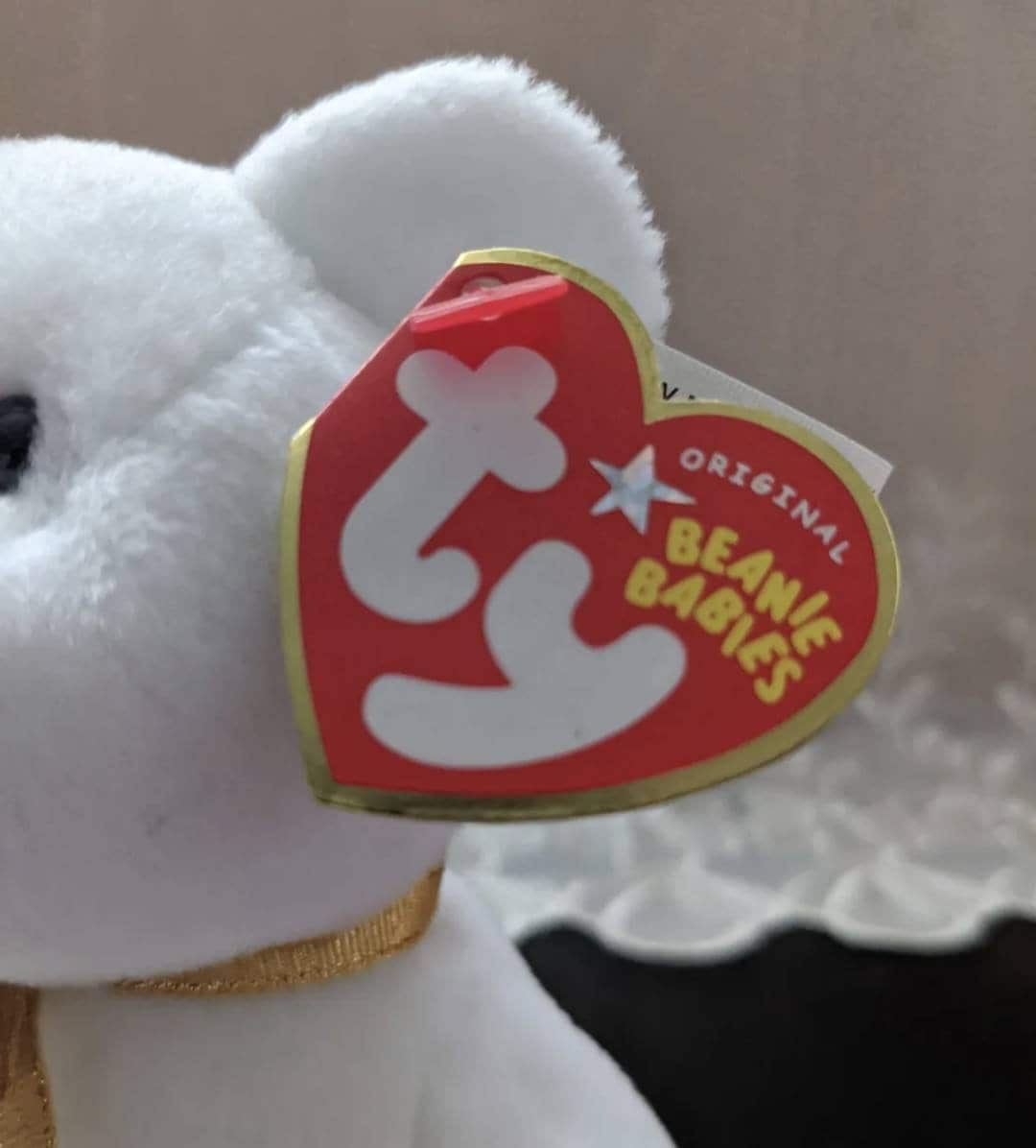 Ty Beanie Baby - I Love Mississippi The White Bear (8.5in) - Vintage Beanies Canada