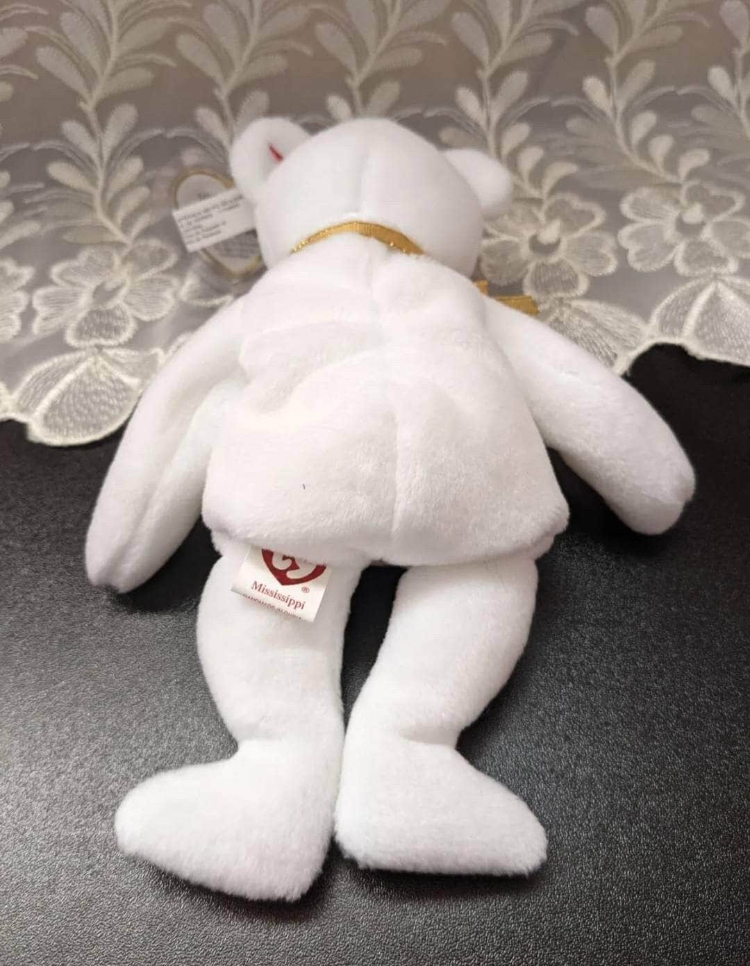 Ty Beanie Baby - I Love Mississippi The White Bear (8.5in) - Vintage Beanies Canada