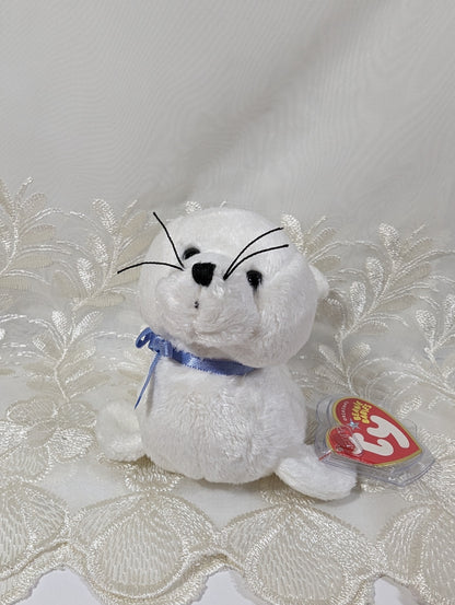 Ty Beanie Baby - Icing the White Seal (6.5 in) Non - mint Tag - Vintage Beanies Canada