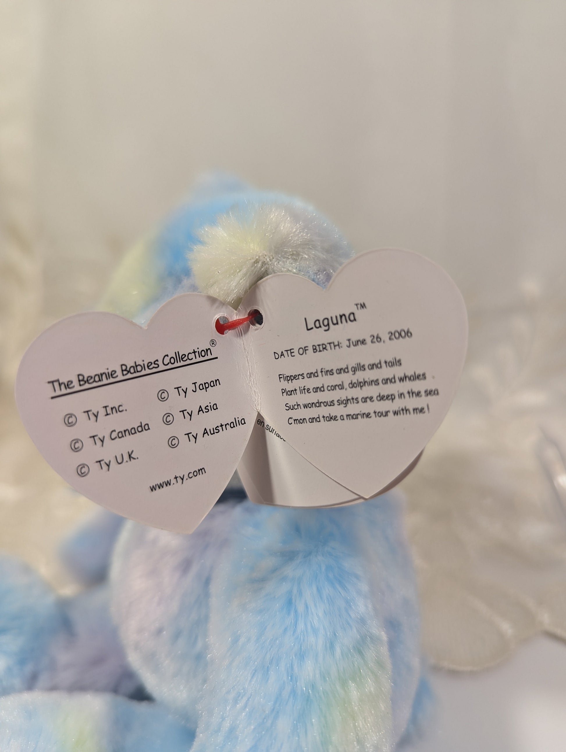 Ty Beanie Baby - Laguna The Blue Bear (7 in) - Vintage Beanies Canada