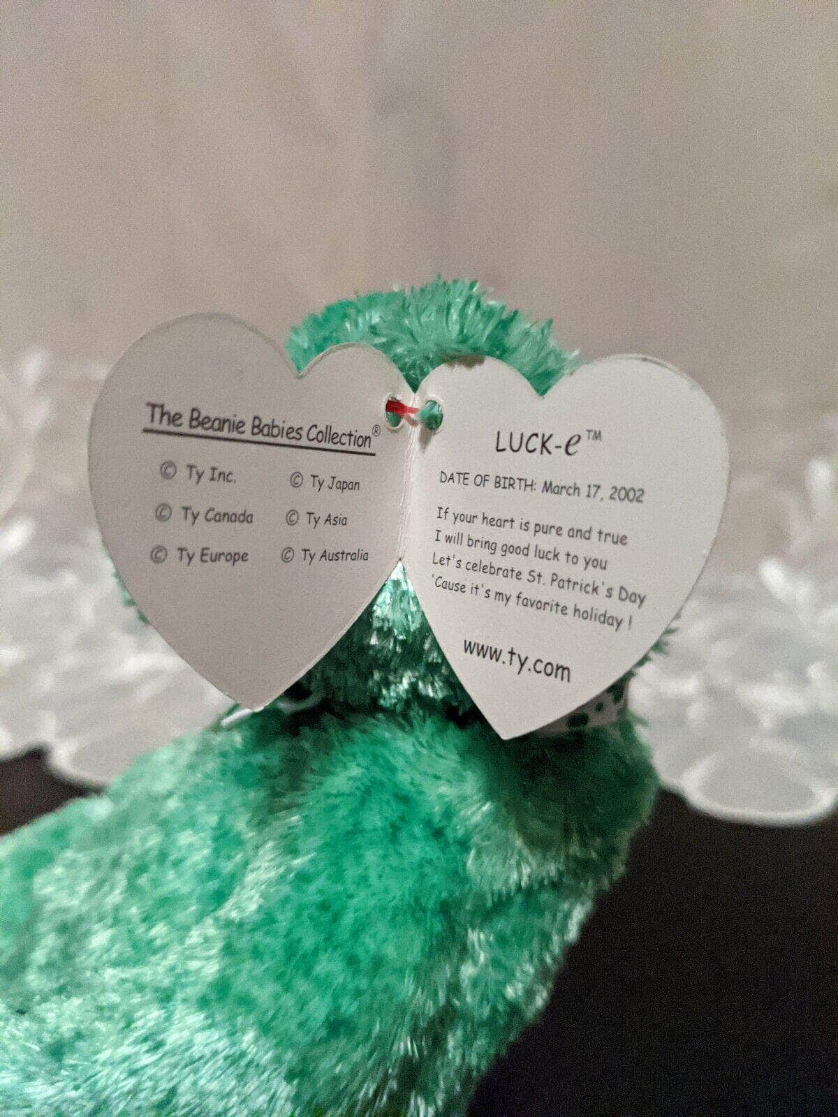 Ty Beanie Baby - LUCK-e The Green St Patrick's Day Bear (6in) - Vintage Beanies Canada