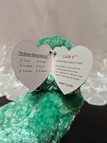 Ty Beanie Baby - LUCK-e The Green St Patrick's Day Bear (6in) - Vintage Beanies Canada