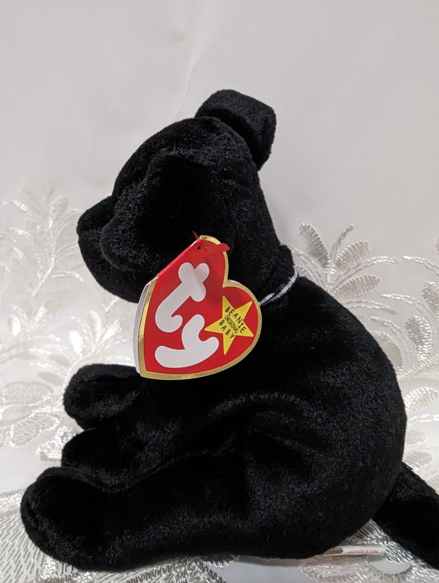 Ty Beanie Baby - Luke The Black Labrador Dog (5in) - Vintage Beanies Canada