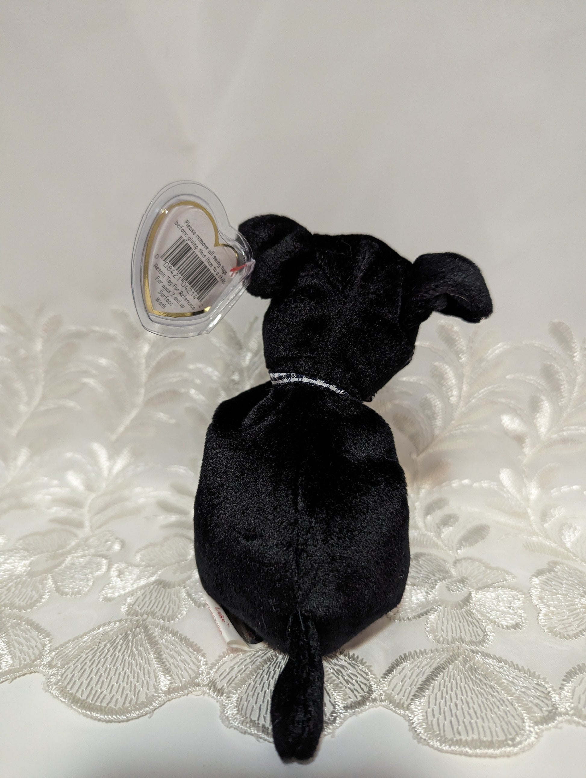 Ty Beanie Baby - Luke The Black Labrador Dog (5in) - Vintage Beanies Canada