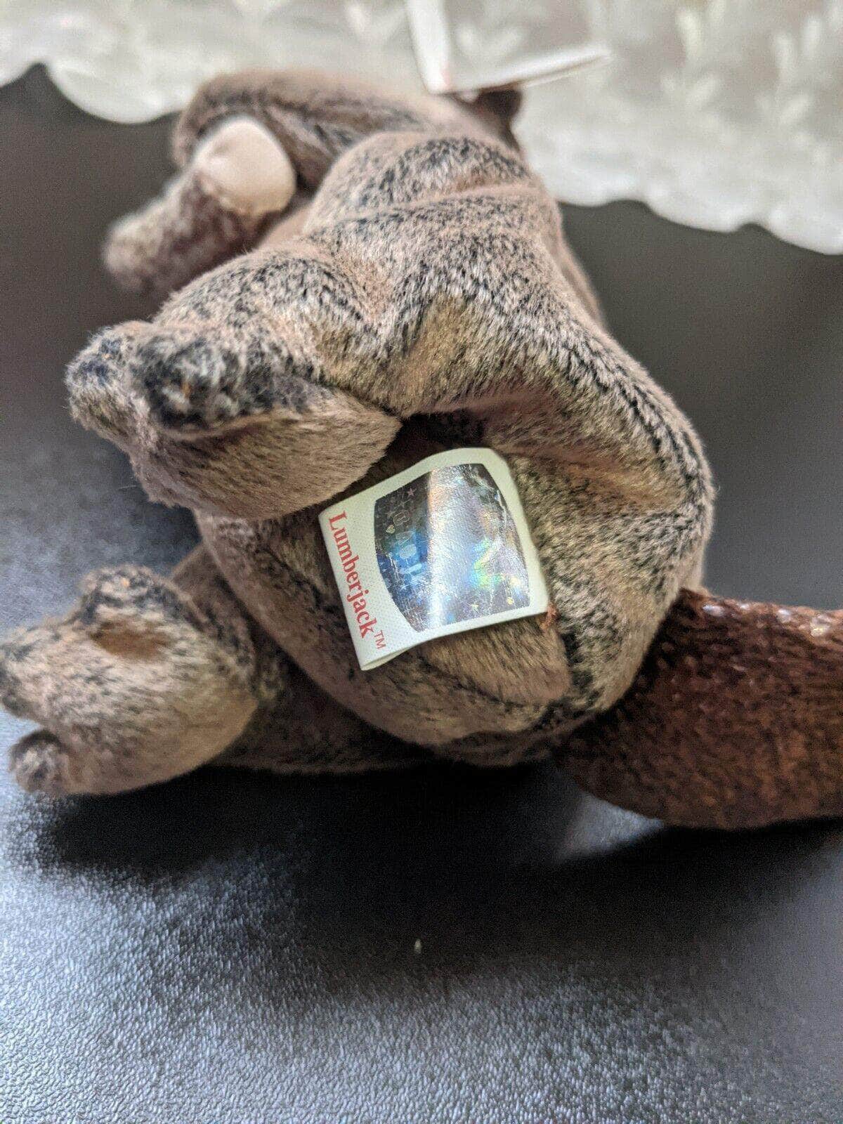 Ty Beanie Baby - Lumberjack The Beaver (6in) - Vintage Beanies Canada