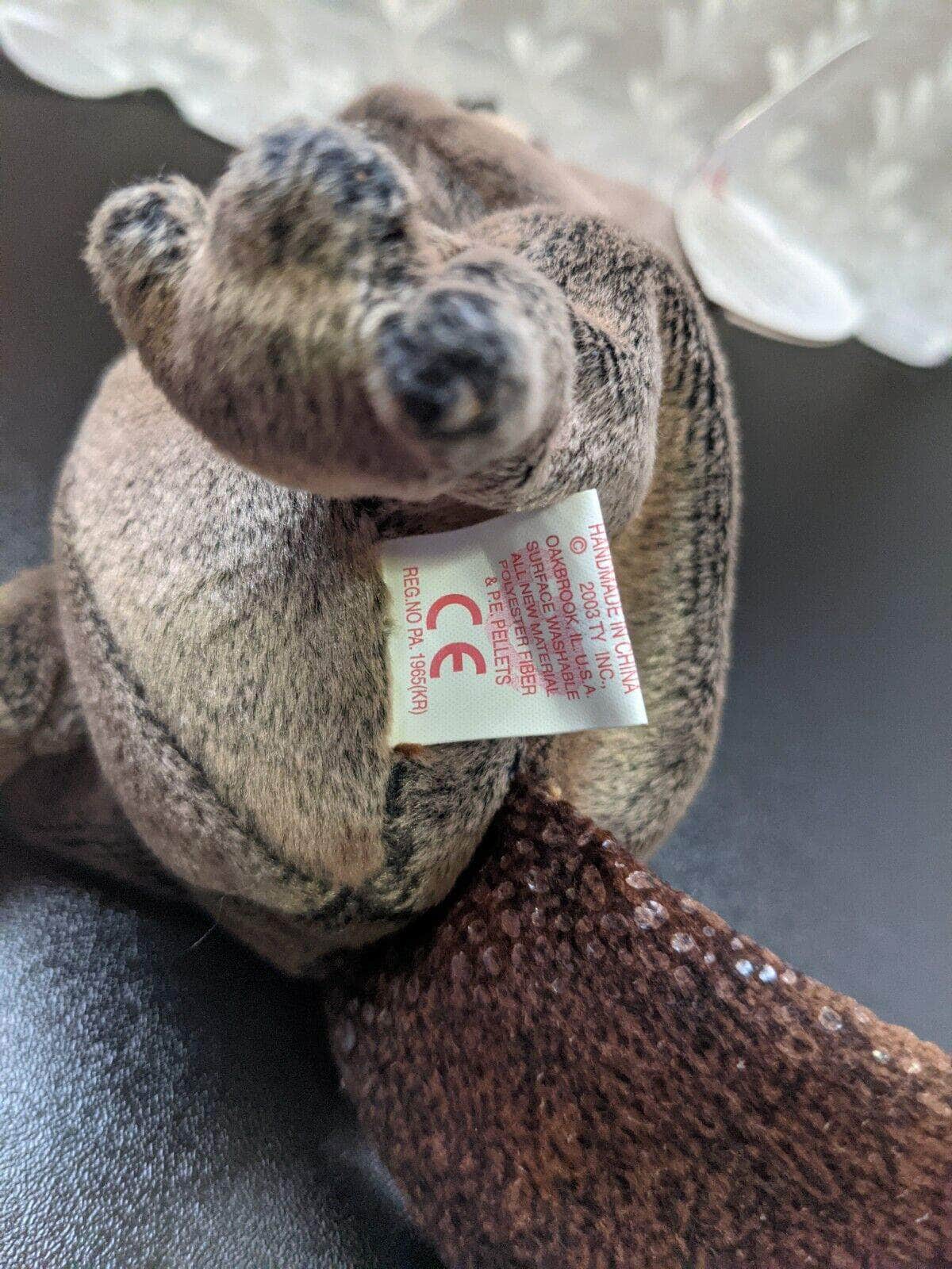 Ty Beanie Baby - Lumberjack The Beaver (6in) - Vintage Beanies Canada