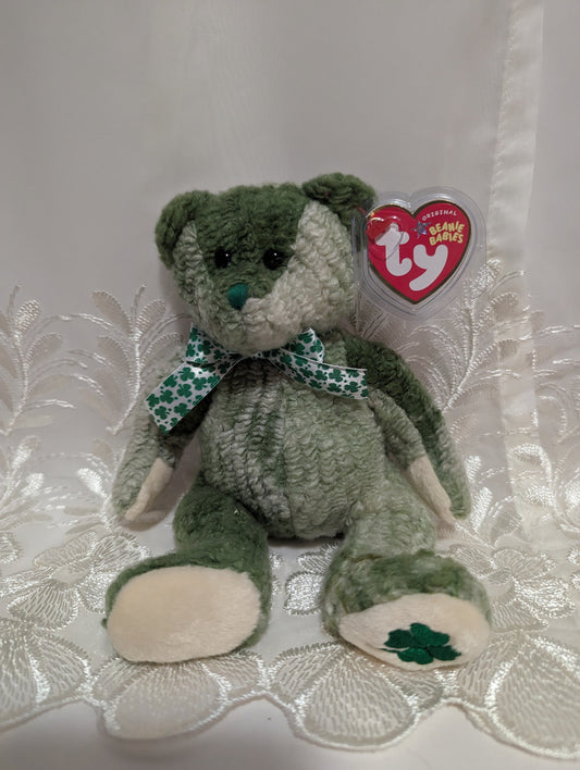 Ty Beanie Baby - McWooly The St Patrick's Day Bear (8.5in) Fading On Tag - Vintage Beanies Canada