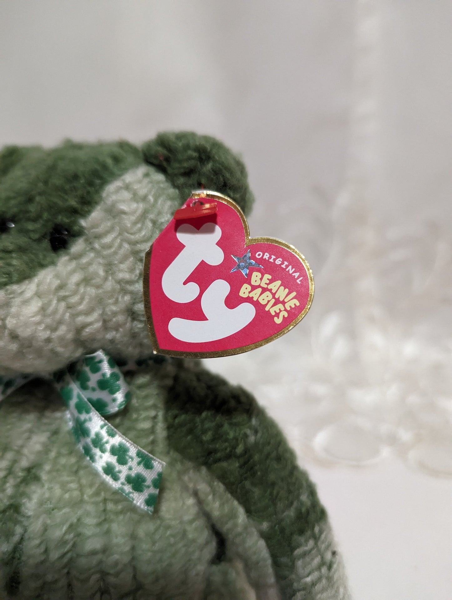 Ty Beanie Baby - McWooly The St Patrick's Day Bear (8.5in) Fading On Tag - Vintage Beanies Canada