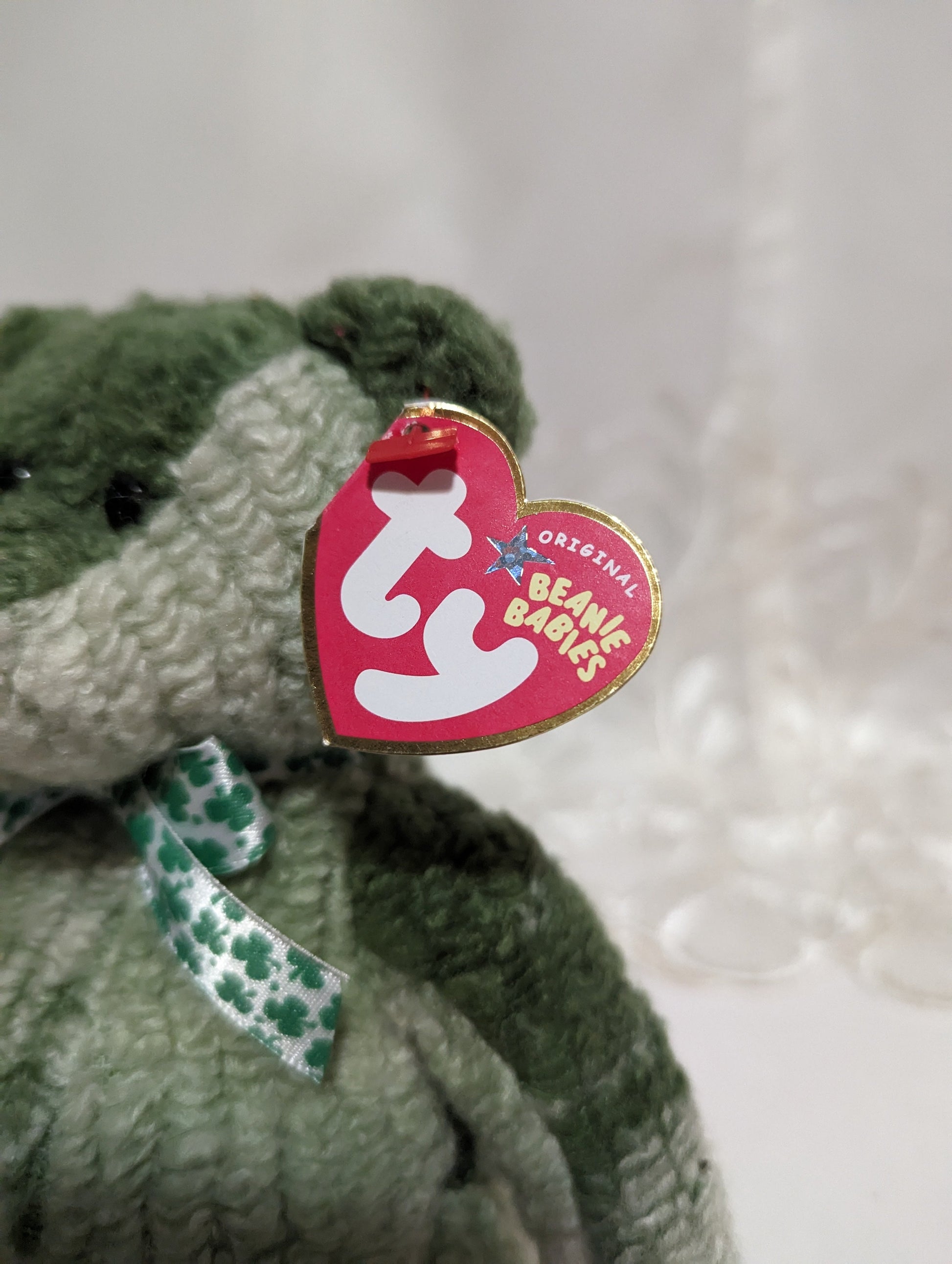 Ty Beanie Baby - McWooly The St Patrick's Day Bear (8.5in) Fading On Tag - Vintage Beanies Canada