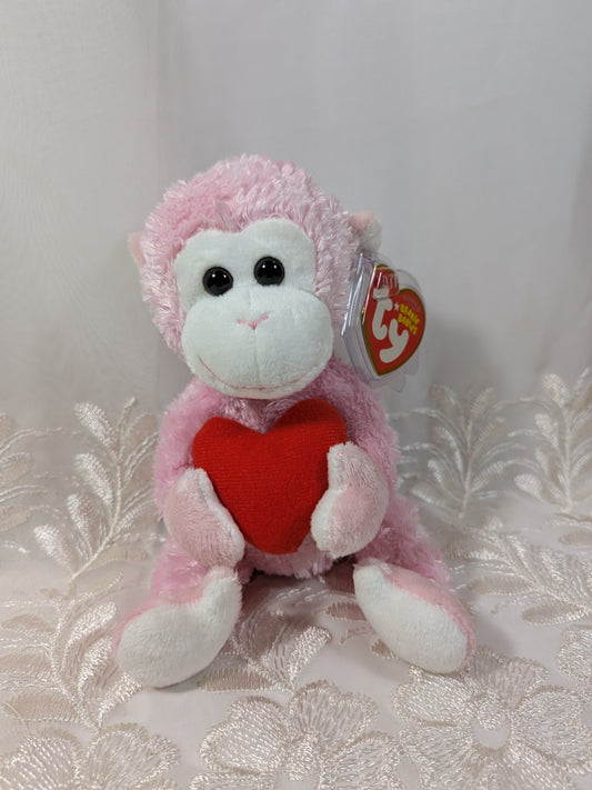 Ty Beanie Baby - Mischief The Pink Monkey (6in) - Vintage Beanies Canada