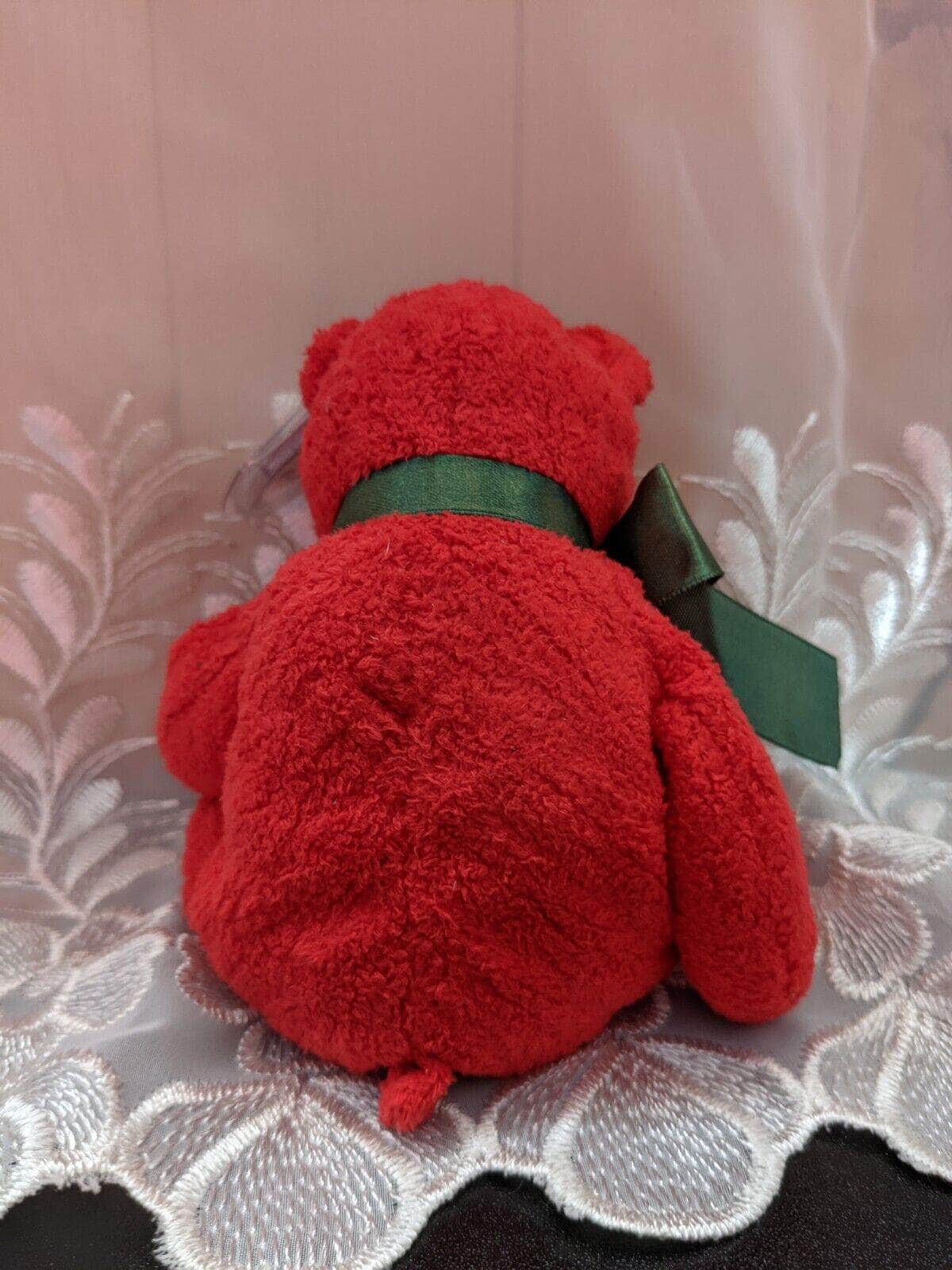 Ty Beanie Baby Mistletoe The Red Christmas Bear (7in) Vintage