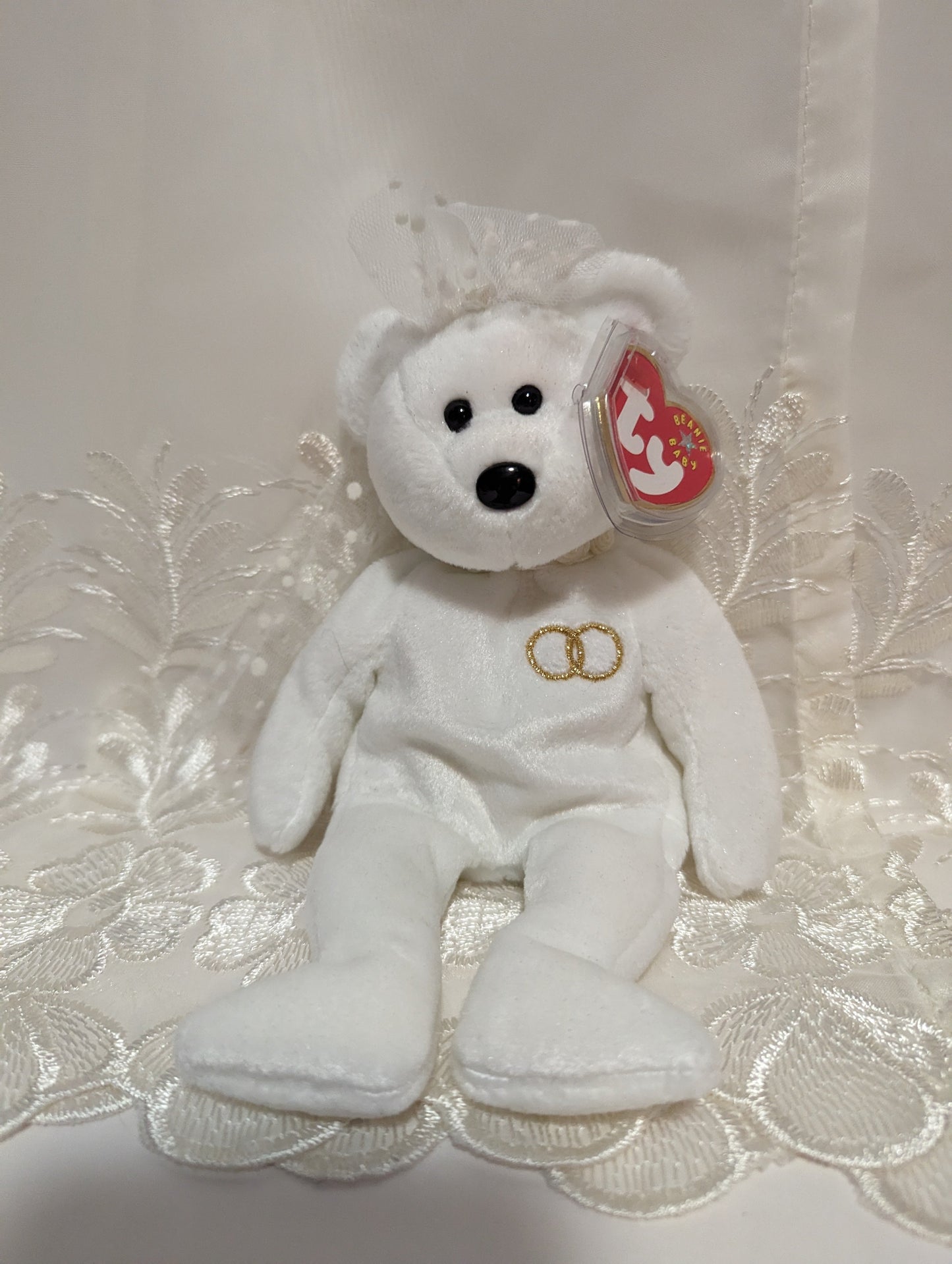 Ty Beanie Baby - Mrs. The Bride Bear (8.5in) - Vintage Beanies Canada