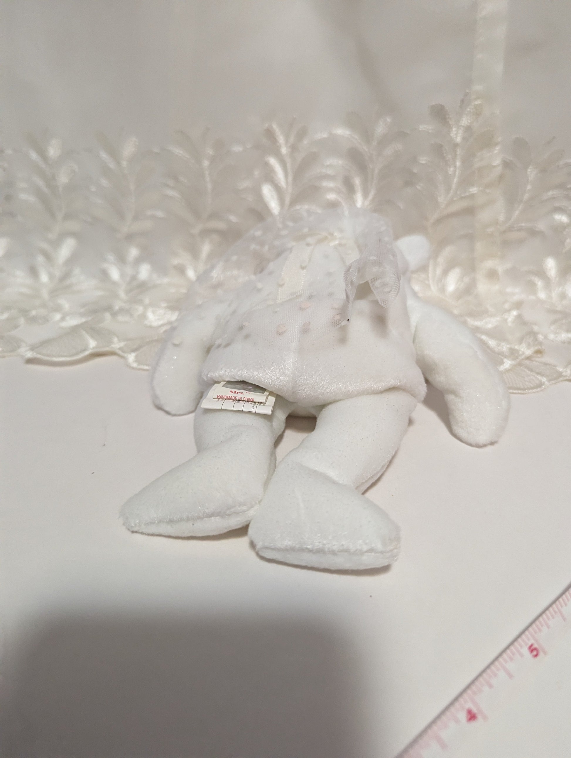 Ty Beanie Baby - Mrs. The Bride Bear (8.5in) - Vintage Beanies Canada